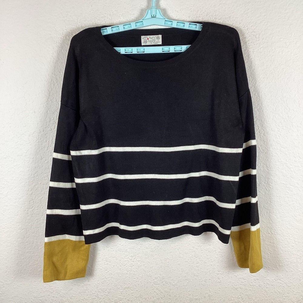 Poof Apparel Womens Sweater Sz M Medium Long Sleeve Striped Pullover Excellent